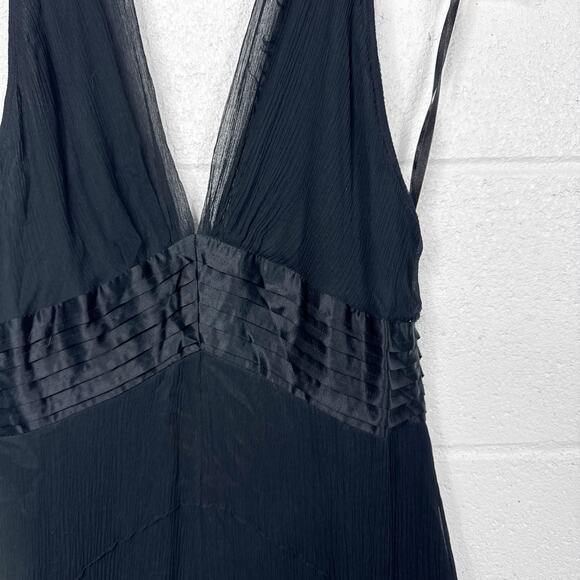 Vintage Max Azria Y2K Silk Fairy Grunge Midi Dress Womens 4 Whimsy Goth Vamp - Picture 13 of 16